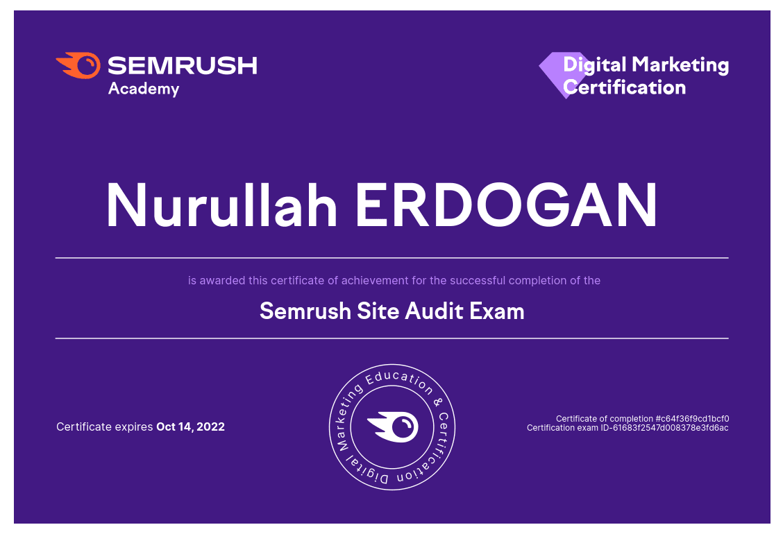 semrush-site-denetim-sertifika